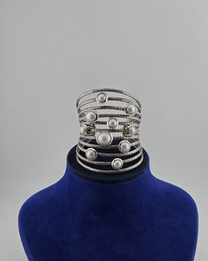 JOHN HARDY Chain Classic Sterling Silver & Mabe Freshwater Cultured Pearl Cuff